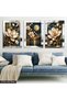 White Flower in Moonlight 3 Piece Plexi Mirrored Table - 4