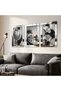 Silver Abstract Nature and Leaf Themed 3 Piece Plexiglass Mirrored Painting - 2