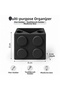 Lego Designed 3-Compartment Children's Toothbrush Holder and Desktop Pen Holder Organizer - Black