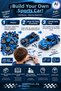 423 Piece Building Block Sports Car Set – 1:18 Scale Pull and Drop, Openable Doors, Car Building Kit for Ages 6+ - 4