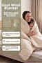 Single 100% Natural Lamb Wool Quilt with Cotton Cover, Odorless, Anti-Sweat, Washable, 135X200 cm - 3