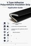 Large V Type Polyurethane Foam Wick, Adhesive Door Window Seal, Sponge Seal, Sound, Dust and Heat Insulation Wick 4 Meters Black - 4