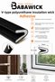 Large V Type Polyurethane Foam Wick, Adhesive Door Window Seal, Sponge Seal, Sound, Dust and Heat Insulation Wick 4 Meters Black