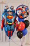 Superman Concept 3 Year Old Balloon Set - 11 Piece Superman Birthday Balloon Set - 2