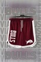Bulls Text Printed Sports Training Shorts with Piping Detail