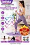 8-Shape Pilates Resistance Band with Sponge Handle Fitness Exercise Band