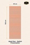Orange Striped Runner American Service Tablecloth 40 X 150 cm - 5