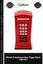 Special Edition Decorative Gift Stylish Home Accessory Metal Telephone Booth Piggy Bank