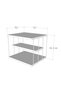 Anthracite Colored 3-Tier Countertop Bathroom Organizer and Cosmetic Organizer Shelf - 3