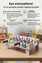 Wooden Desktop Foosball Table 53 cm Portable 2+2 Game Handles Skill-Enhancing Fun Foosball Table - 2