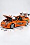 Toyota Supra Mk4 1:24 Metal Model Car 22 cm – Doors, Hood, and Trunk Openable – Orange - 2