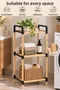 Wooden Bathroom Organizer - 3-Compartment Multi-Purpose Wooden Detachable Shelf for Detergents, Towels, Makeup Organizer - 3
