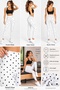 Women's White Black Polka Dot High Waist Full Length Sport Leggings Pilates Yoga Fitness Casual Leggings - 5