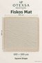 Fringed Fiskos Tablecloth 100 X 100 cm Square Textured Decorative Tablecloth - 3