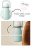 Diller 610 ml Premium Glass Lid Dual Use Straw Comfortable Drinking Handle Strap Stainless Steel Thermos Ff9512 - 6