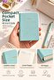 Pocket Size Notebook 10.5 X 7.5 cm Lined Mini Notebook 80 Sheets 80 Gr Mint Green - 2