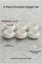 6 Pieces Mini Porcelain Sauce Bowl, Jam Bowl, Snack Bowl, Breakfast Bowl Set, White Sauce Bowl - Multi-Purpose - 8