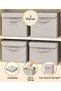 2 Pieces of Patterned Closet Organizer with Lid for Laundry and Toys, Foldable Storage Box with Lid 30X30X30