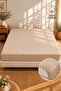 Beige 100% Organic Cotton Elastic Sheet 180X200 + 30 cm