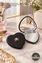 12 Heart-Shaped Makeup Mirrors – Double-Sided Pocket Mirror with Zoom and Normal View, Compact Portable, Gift Promotional Pocket Mirror