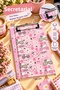 Cat Patterned Secretary's Notepad 15X22 cm – 38 Sheets Lined Notepad - Pink