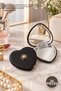 36 Heart-Shaped Makeup Mirrors – Double-Sided Pocket Mirror with Zoom and Normal View, Compact Portable, Gift Promotional Pocket Mirror