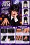 Halloween 2-Piece Costume Set Wednesday Style Double Braided Black Wig 55 cm + Stitched Hand Figure - 6