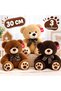 30 cm Ribbon Plush Teddy Bear 3 Assortments