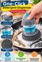 Dishwashing Brush with Detergent Container, Push-Down Steel Wire Pan and Pot Cleaning Tool, Practical Gray X - 5