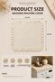 Raw Fabric Ruffled Washing Machine Cover Decorative Natural Fabric Machine Protector 60X60 cm - 6