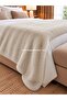 Ultra Soft Fuzzy Cream Plush Bed End Runner - 3