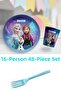 Frozen Elsa Themed Birthday Party Set |   8 and 16 Person Capacity |   Plate, Cup, Fork Set |   Birthday Table Decoration 24 / 48 Pieces |   Children's Birthday Tableware Set