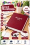 Burgundy Hardcover Lined Notebook 300 Sheets 20X28Cm 1 Piece Multi-Leaf Hard Cover Notepad Account Book School Office Stationery