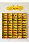 Yellow Color 50-Piece Wooden Toy Car Rack / Mini Car Display Stand Wall Shelf