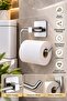 Chrome Square Adhesive Open Toilet Paper Holder Wc Paper Holder