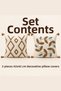 Geometric and Wreath Patterned Decorative Cushion Cover Set with Tassels and Hidden Zipper 42X42 cm
