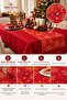 Christmas Red Tablecloth and Snowflake Runner Set – Liquid and Stain-Resistant Christmas Tableware - 3