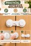 Adhesive Child Safety Cabinet Lock White Cover and Drawer Safety Device 1 Piece - 4
