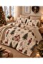 Double Duvet Cover Set with Elasticated Sheets Nutcracker Beige - 2