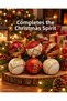 6-Piece Red White Gold Christmas Tree Ornaments – Patterned Christmas Ball Set, Decorative Christmas Ornaments - 5