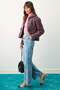 Limited Edition Blue Floral Pattern Medium Stretch High Waist Wide Leg Jeans Twoaw27Je00223 - 2