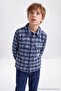 Light Blue Boy's Long Sleeve Lumberjack Shirt Tkdaw27Go00006 - 3