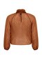Brown Chiffon Woven Plus Size Blouse - 3