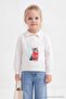 Ecru Cotton Thick Girls' Printed Sweatshirt Tkdaw27Sw00069 - 3