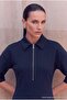 Lacivert Studio Collection A-line/Çan Form Polo yaka Fermuarlı Midi Örme Elbise TWOAW27EL00220 - 2