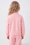 Pudra Polar Kız Çocuk Düz Örme Sweatshirt ve Eşofman Alt - Üst Takım TKDAW27AU00049 - 3