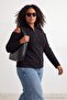 Black Crew Neck Shoulder Detail Body Hugging Oversized Knitted Sweatshirt Tbbaw27Ao00012 - 2