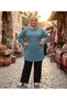Comfortable Cut Striped Seasonal Tunic Plus Size Tunic Does Not Show under Clothes - 4