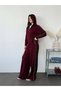 Modal Fabric Zippered Sweatshirt & Wide Leg Sweatpants Set - 4