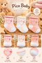 3-Pack Newborn Baby Heart Patterned Towel Socks